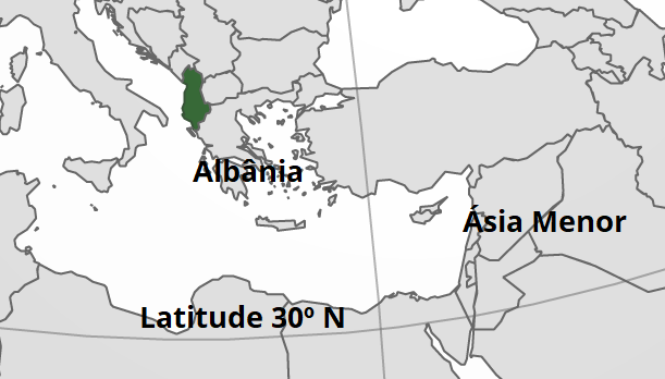 Localiação da Albânia