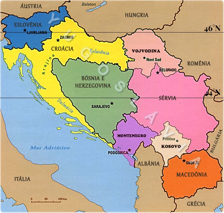 Croatia on old Yugoslavia