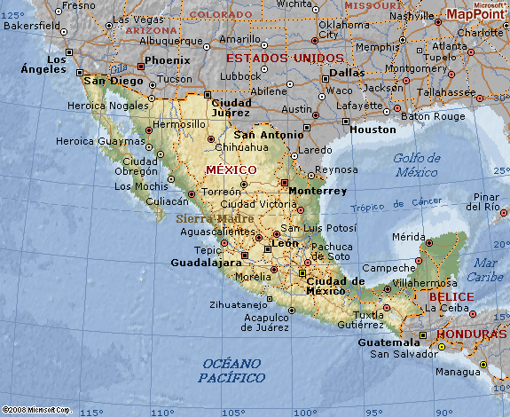 Mapa M&eacute;xico