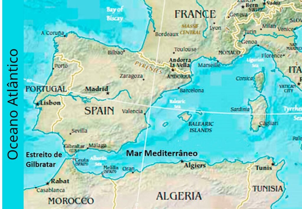 Portugal banhado pelo Atl&acirc;ntico