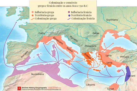 Greek and Phoenician colonization and trade in the Mediterranean and Black Sea