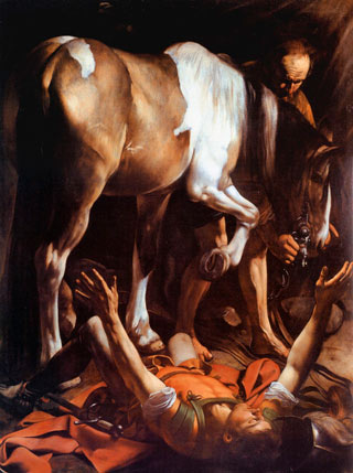 Conversion of Paul on arrival in Damascus - Caravaggio